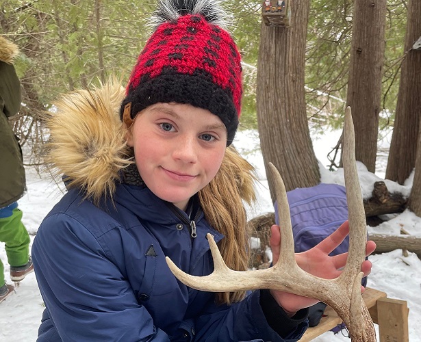 elementary school students enjoy outdoor adventure during the Welcoming Winter school program at Albion Hills Field Centre