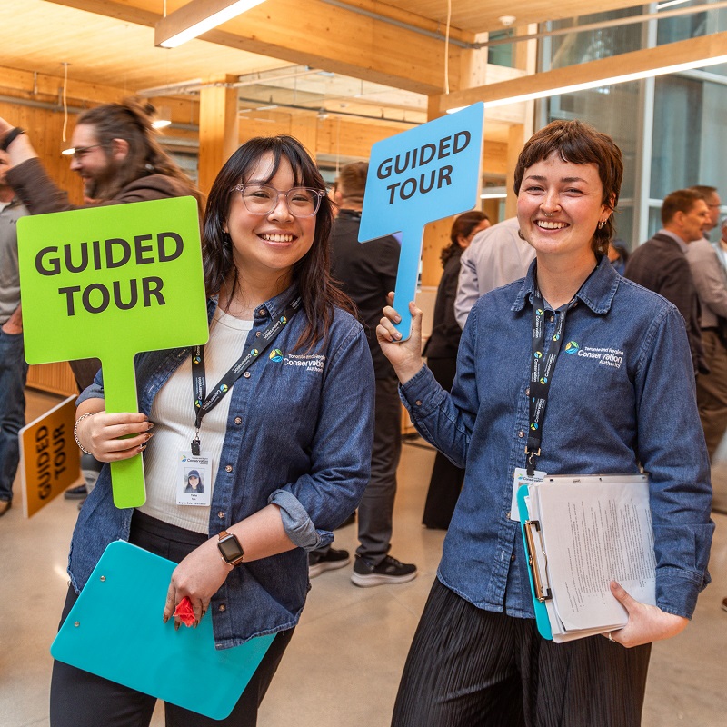 TRCA team members offer guided tours of the new administrative office building