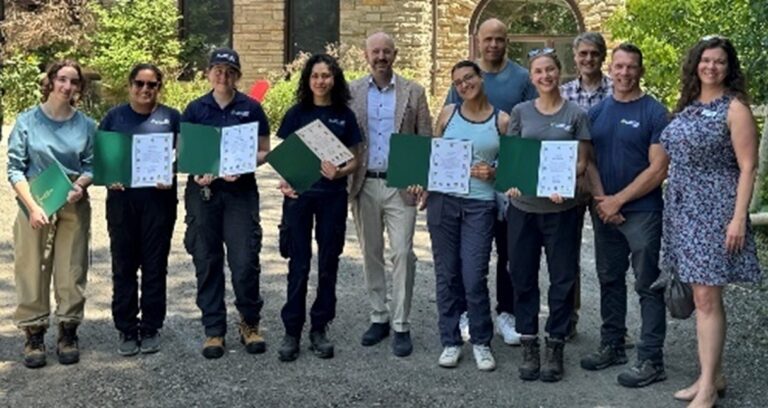 Member of Parliament Michael Guglielmin meets seasonal staff on a tour of TRCA restoration projects and facilities