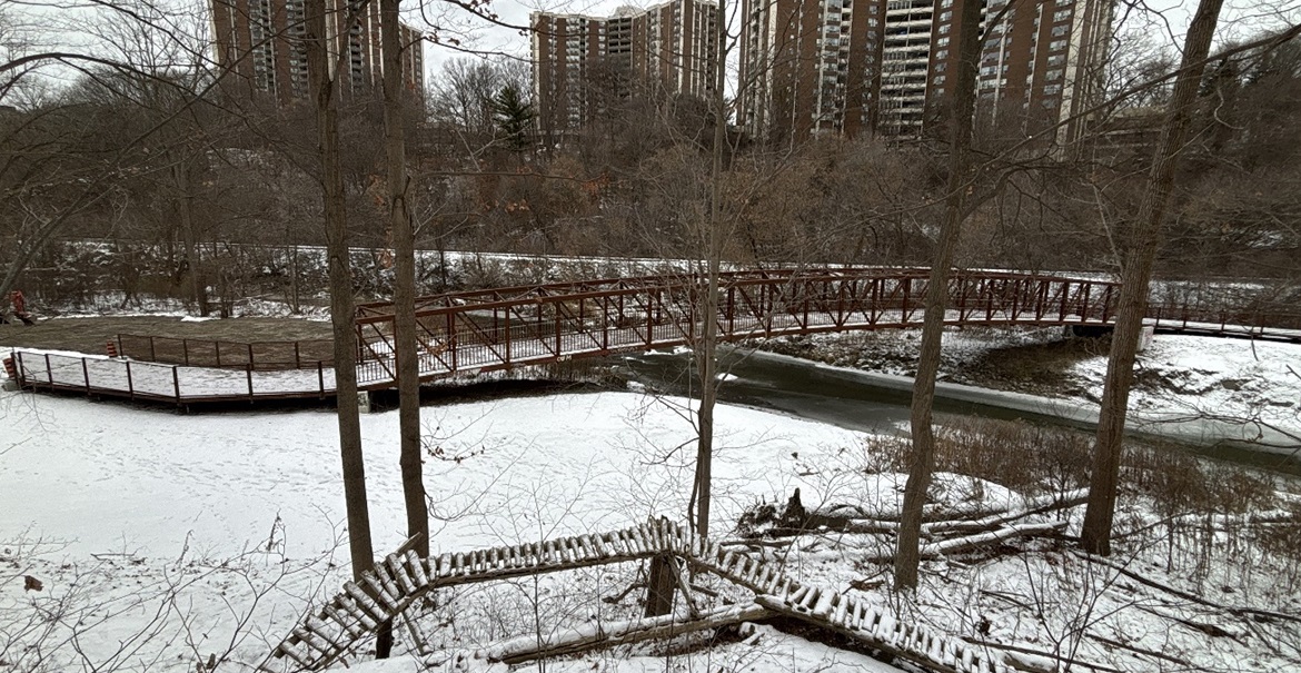 East Don Trail project - Bridge 1 with boardwalk approaches