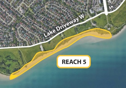 Ajax Shoreline project area map