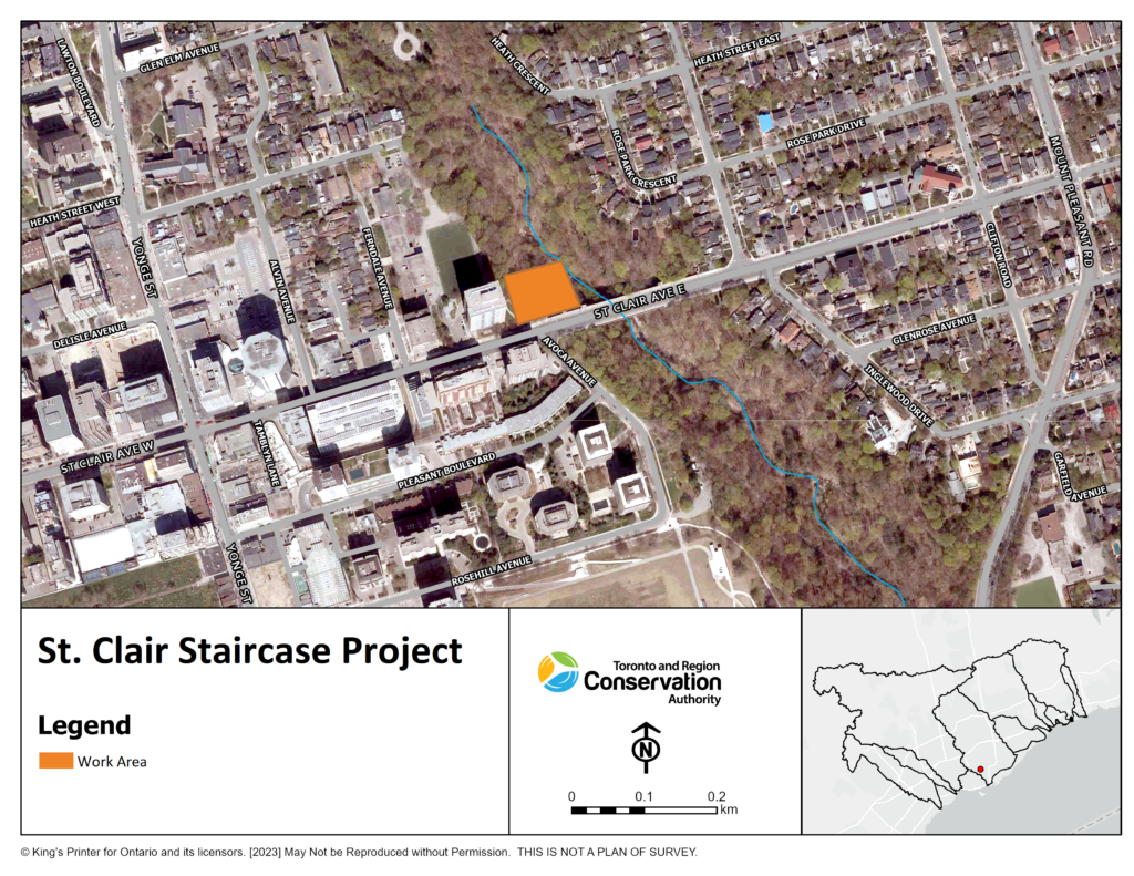Map of St. Clair Staircase Work Area