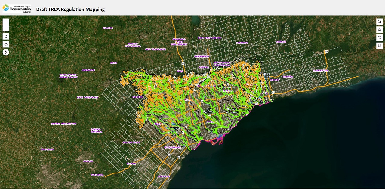 TRCA regulated area map