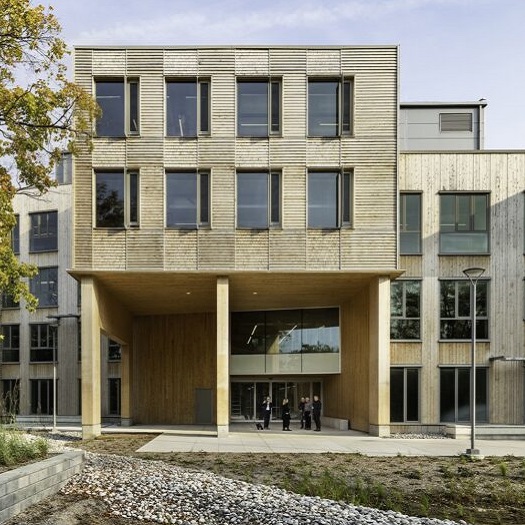 the main entrance and north facade of the TRCA administrative office building at 5 shoreham drive