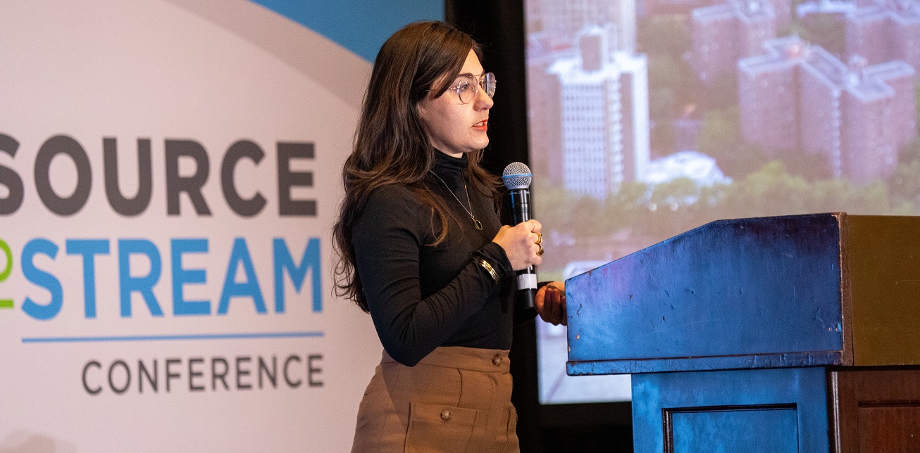 Isabel Castilla of Field Operations delivers a keynote presentation at the 2026 Source to Stream Conference