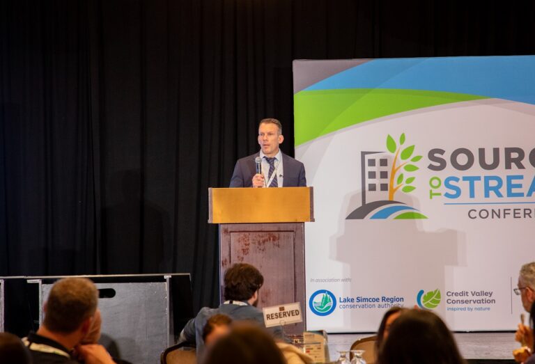 TRCA Chief Executive Officer John MacKenzie delivers opening remarks at the 2026 Source to Stream Conference