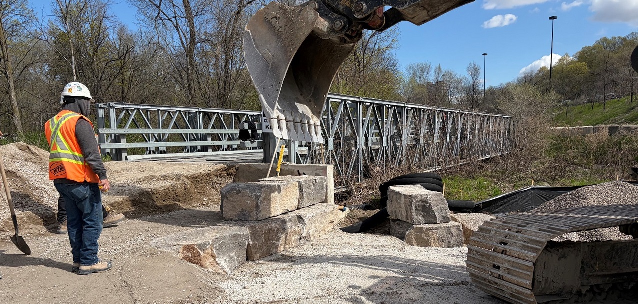 South approach to the Taylor Massey Creek Bridge on the East Don Trail