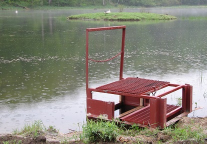 The view from the water control structure in Kortright Wetland looking northwest - photo taken in 2010