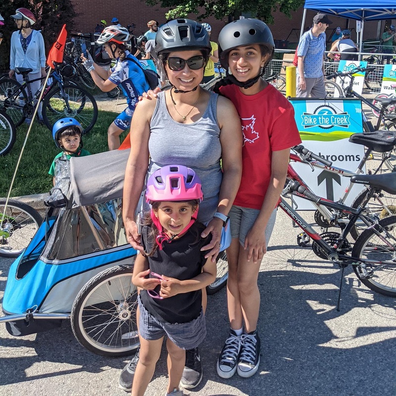 community members take part in the annual Bike the Creek event in Brampton