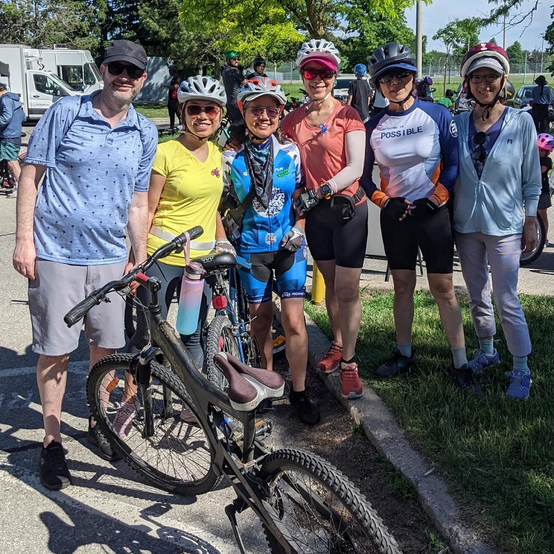 community members take part in the annual Bike the Creek event in Brampton