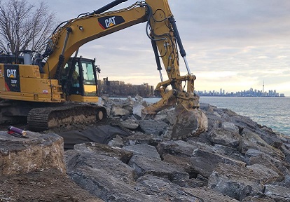 TRCA erosion risk management project on the Lake Ontario Waterfront