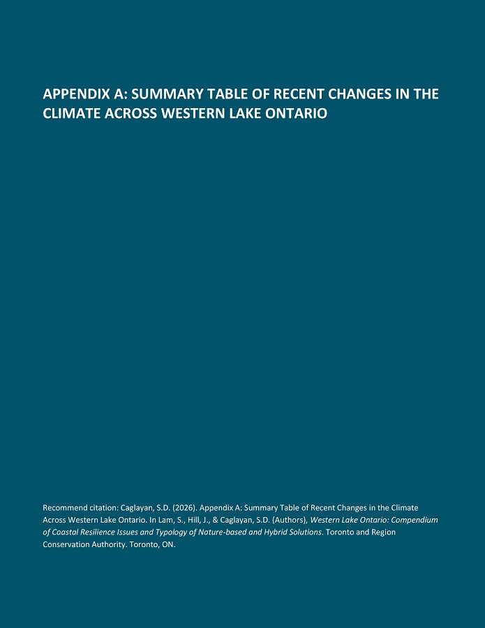 Western Lake Ontario Compendium Technical Report - Appendix A