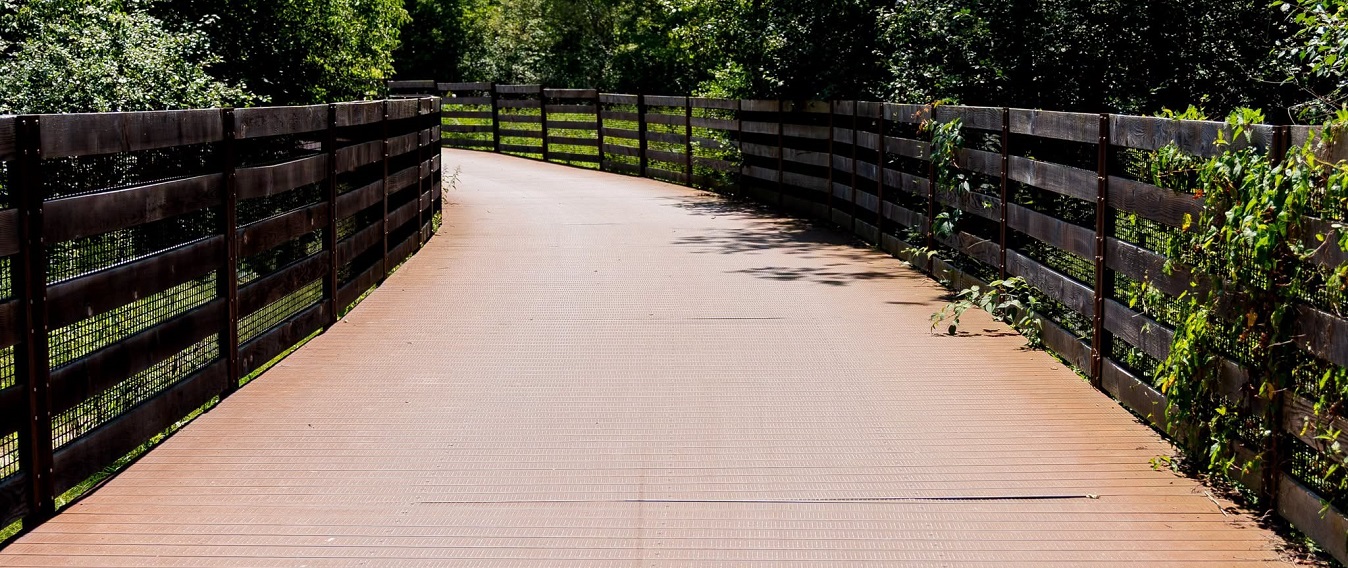 a section of boardwalk on the East Don Trail