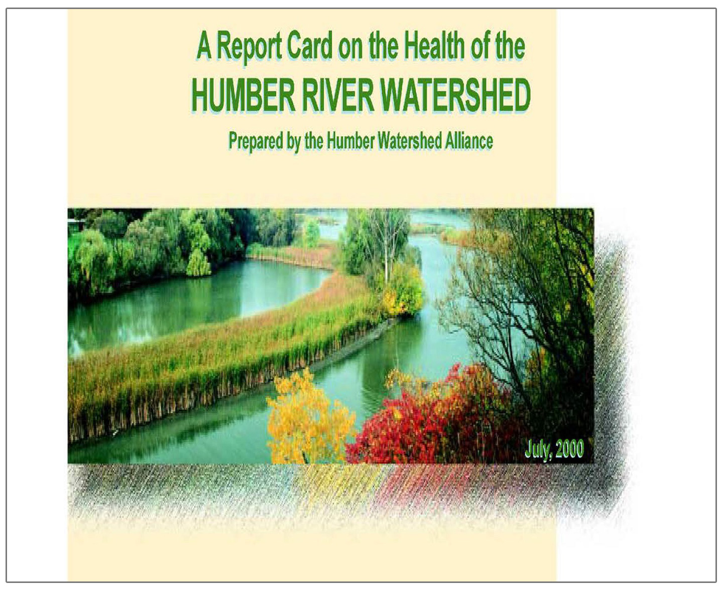 Humber River Watershed report card 2000