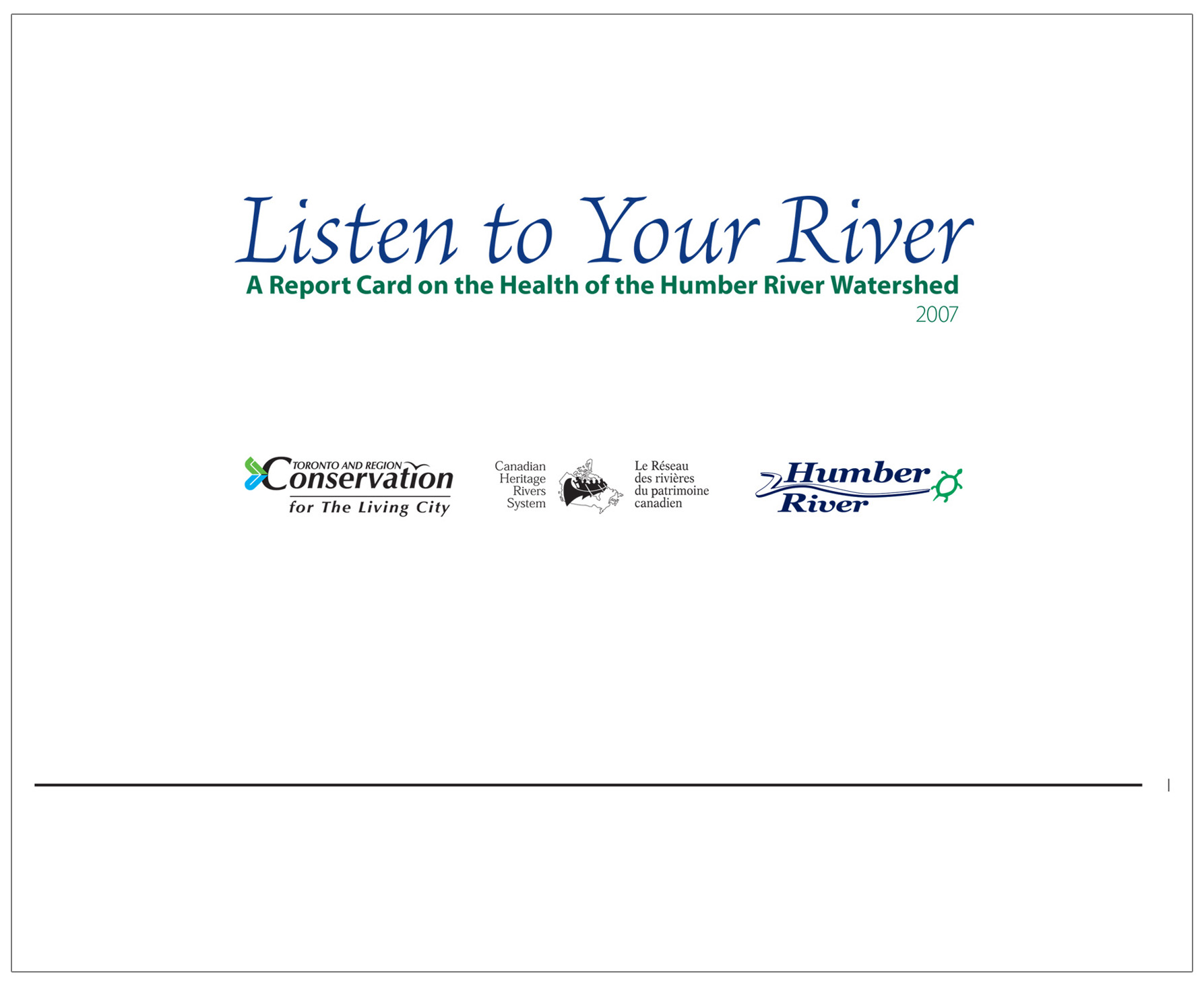Humber River Watershed report card 2007