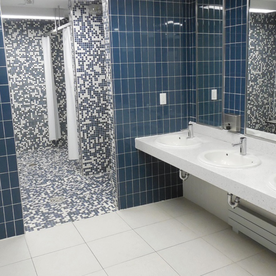 a communal washroom at Claremont Nature Centre