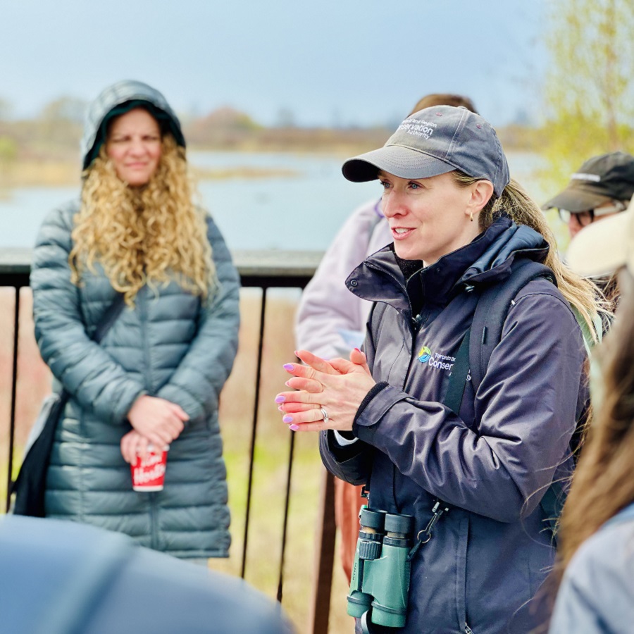 a guided walk at the TRCA spring bird festival