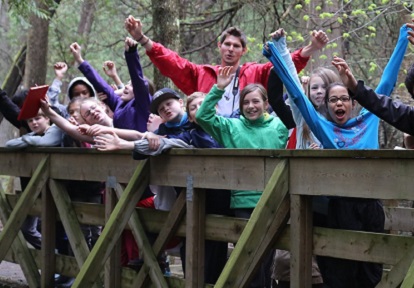 a community group enjoys a weekend retreat at Claremont Nature Centre