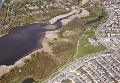 aerial view of the Carruthers Creek watershed