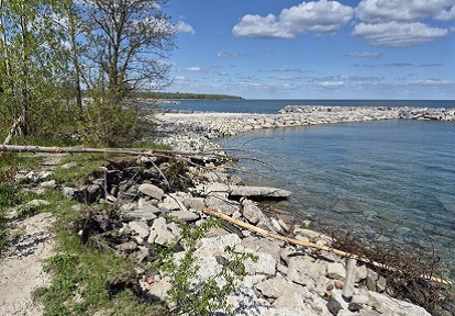 erosion on the eastern shoreline of Tommy Thompson Park