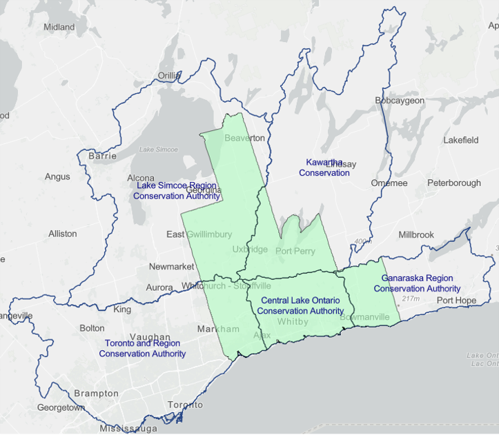 Durham Region Map