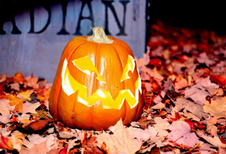 a Halloween jack-o-lantern